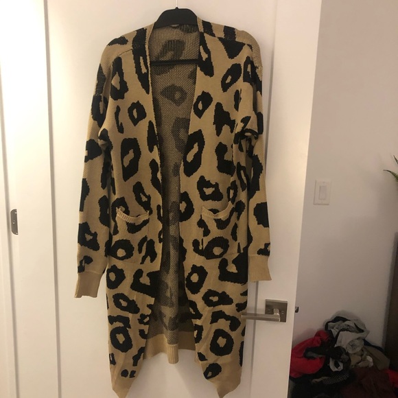 Sweaters - NWT Long Cheetah Print Sweater